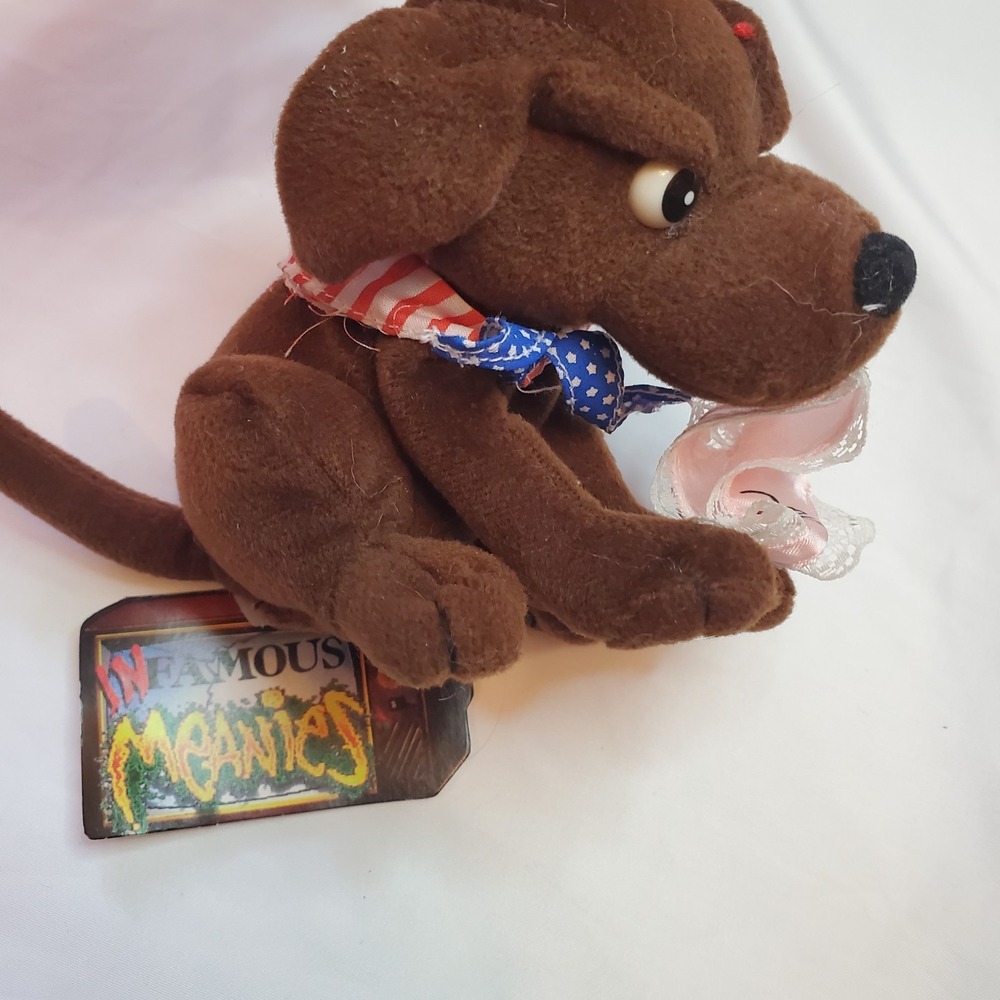 Vintage 1997-1998 Infamous Meanies Series 1- Buddy the Dog Plush 6" w/ Tags